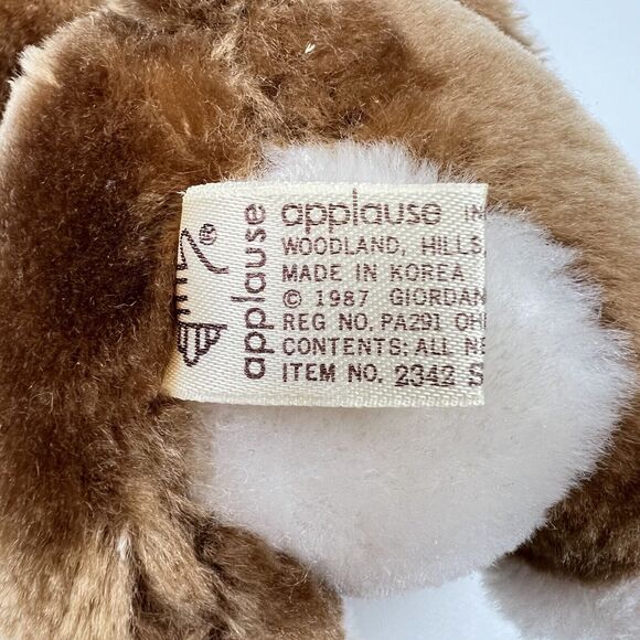 APPLAUSE Bassett Hound Dog Plush Strutting Sad Sam 2342 Ballcap Stuffed VTG 80s - Picture 5 of 8